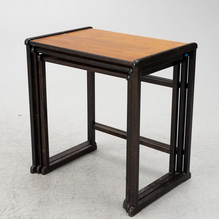 Tea table, 3 pieces, mid-20th century.