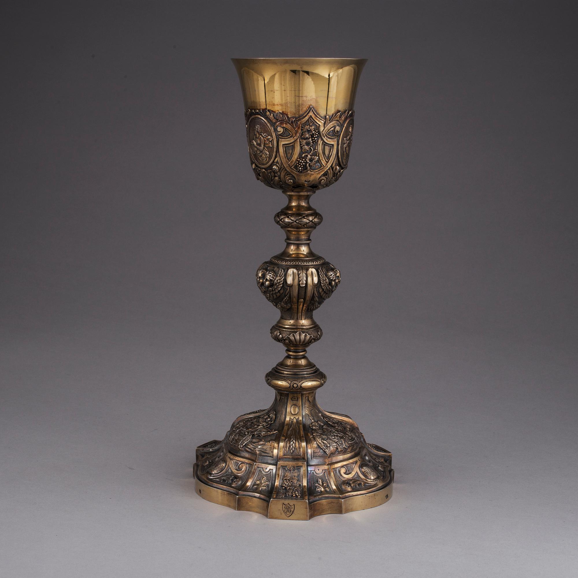 KALK, silver, Frankrike. Barockstil, 1900-tal. Vikt ca 615 gram.