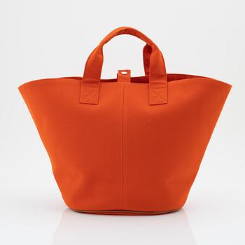 Hermès, a orange cotton 'Panier de Plage PM' Tote.