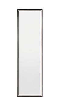 675. An Uno Åhrén pewter and black lacquered wood wall mirror, Svenskt Tenn Sweden ca 1930.