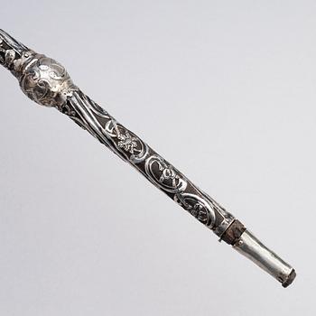 A staff of office (insignia), silver, Netherlands, dated 1793.