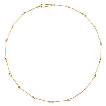 211. Björn Weckström, A NECKLACE, 14K gold, Björn Weckström Lapponia 1970.