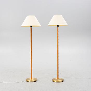 Floor lamps, a pair, Denmark, late 1900s.