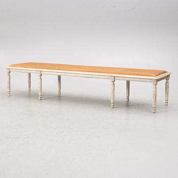 Bench, Gustavian style, second half of the 20th century.