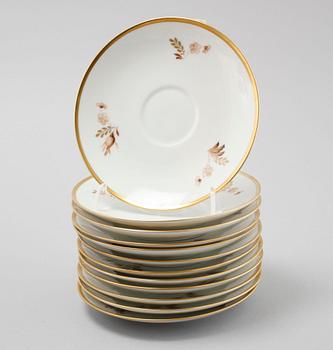 KAFFESERVIS, 26 delar, porslin, "Brun rose", Royal Copenhagen, 1900-talets andra hälft.