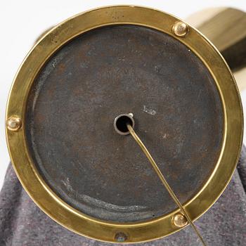 Carl-Axel Acking, a brass floor lamp model "2645", Bröderna Malmströms Metallvarufabrik, Malmö, 1940s-50s.