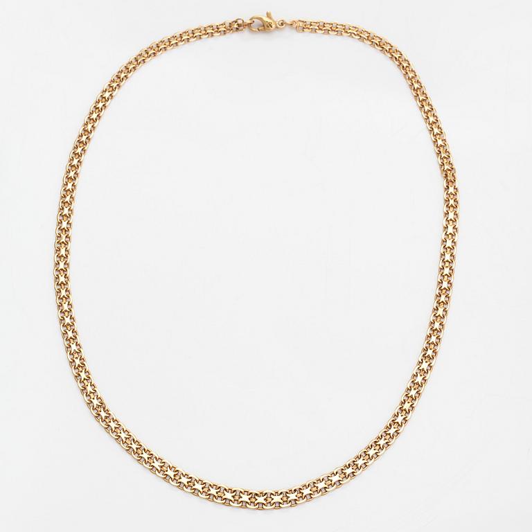 An 18K gold necklace. Swedish hallmarks.