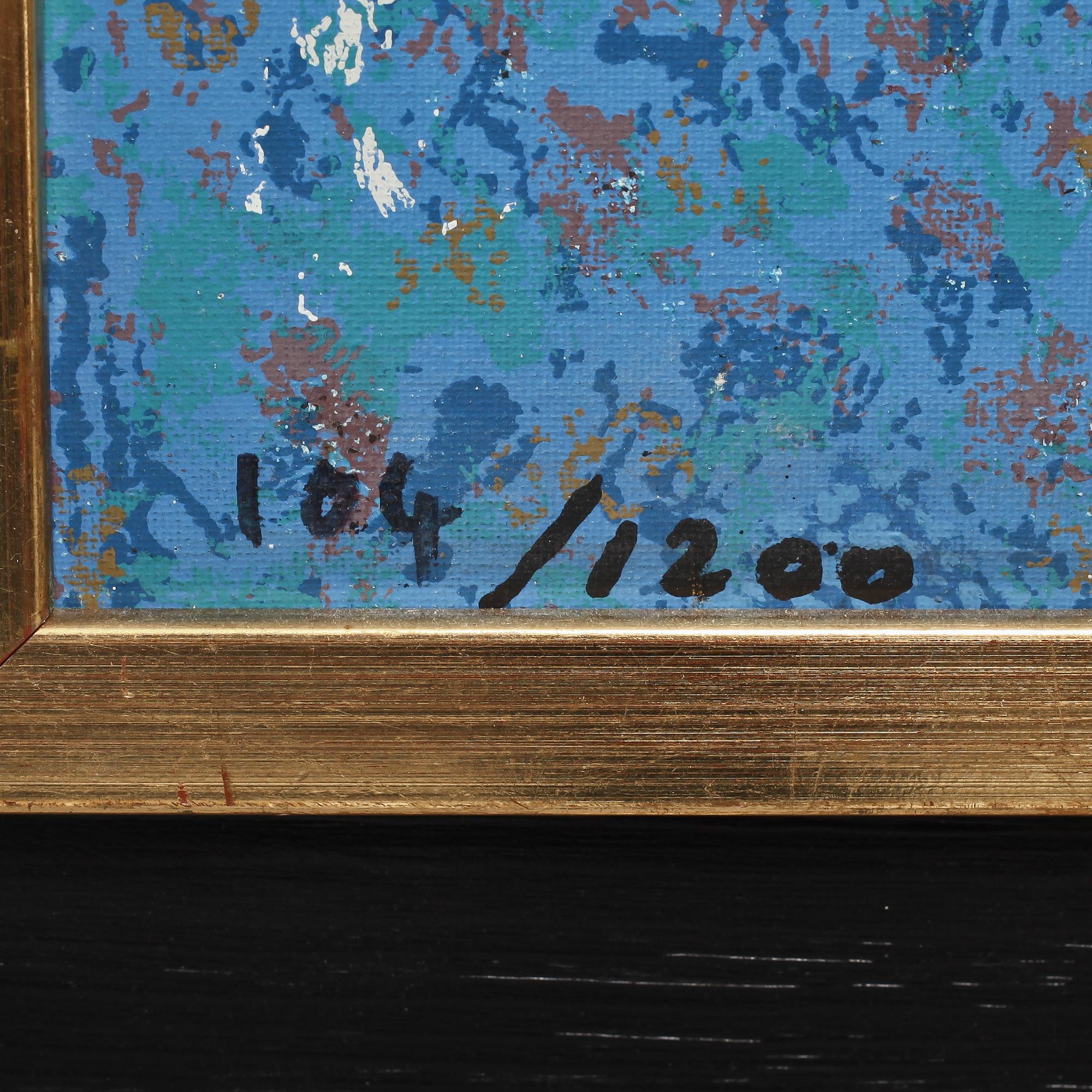 ENRICO BAJ, screentryck med collage, sign o numr 119/1200.