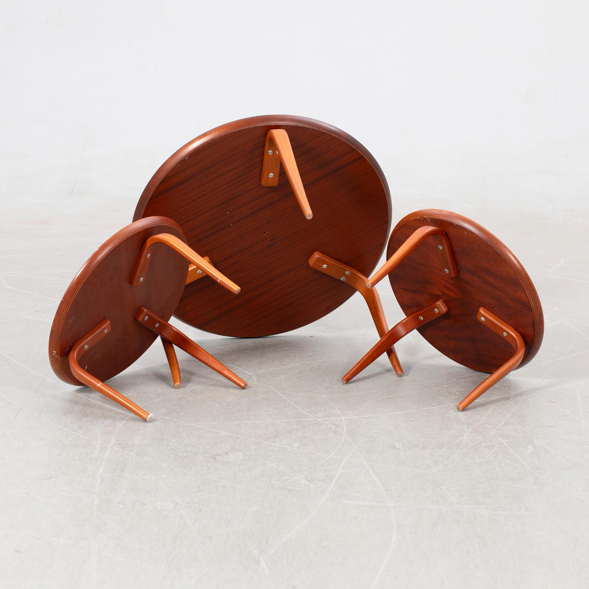 Bruno Mathsson, set table, 3 pieces, "Annika", DUX, second half of the 20th century.