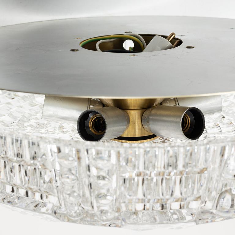 Carl Fagerlund, ceiling lights, a pair, Orrefors, 1960s.