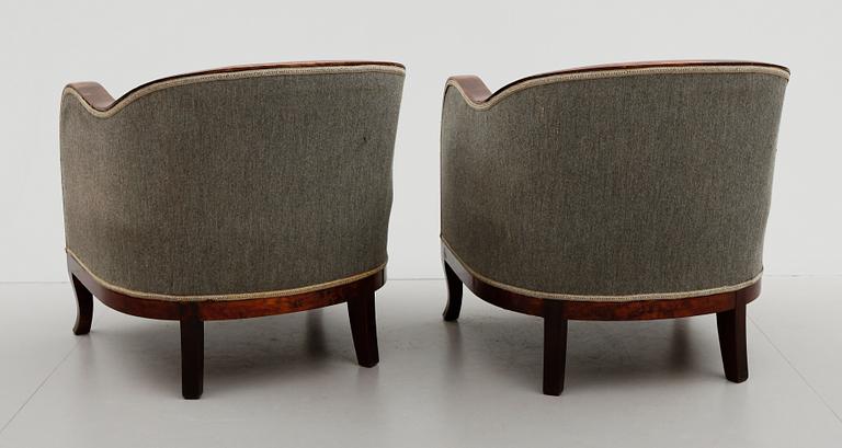 FÅTÖLJER, 1 par, 1930-/40 -tal.