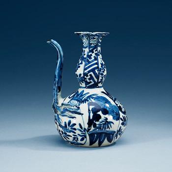 1682. A blue and white wine jar, Ming dynasty, Wanli (1572-1620).