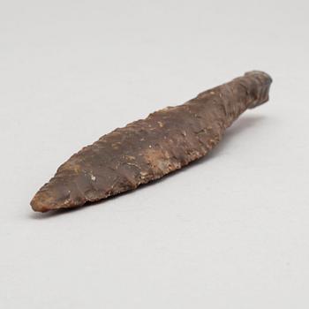 A late neolithic flint dagger.