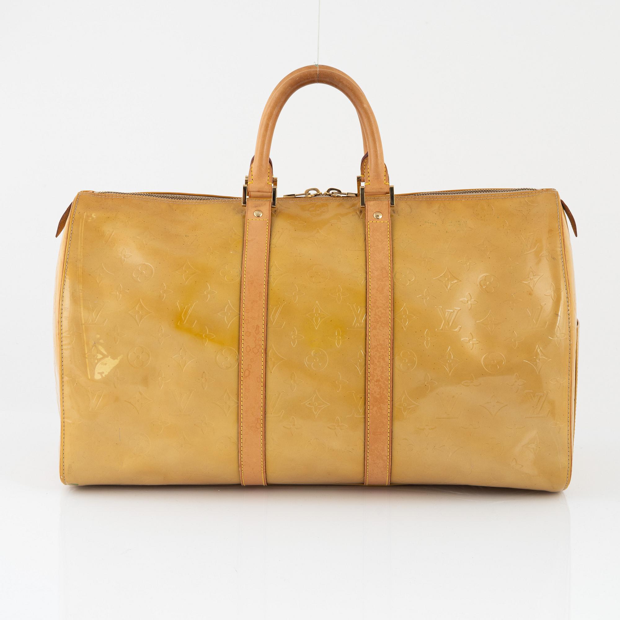 Louis Vuitton, weekend bag, "Vernis Keepall 45".