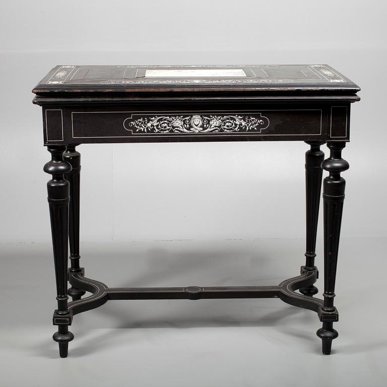 SPELBORD, nyrenässans, Fernando Pogliani-typ, sannolikt Norra Italien 1800-talets slut.