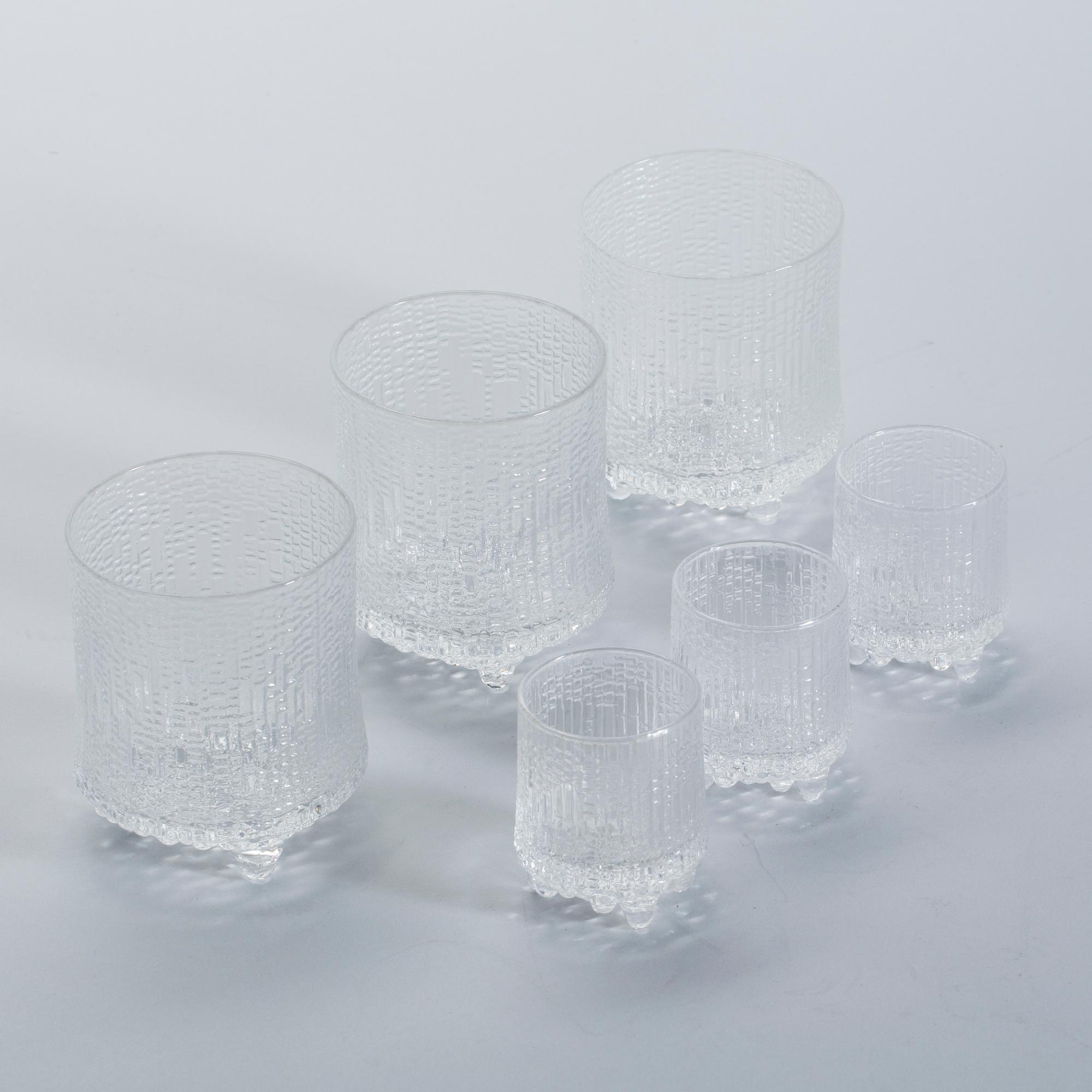 SERVISDELAR, 20 delar, glas, "Ultima Thule", Tapio Wirkkala, Iittala.