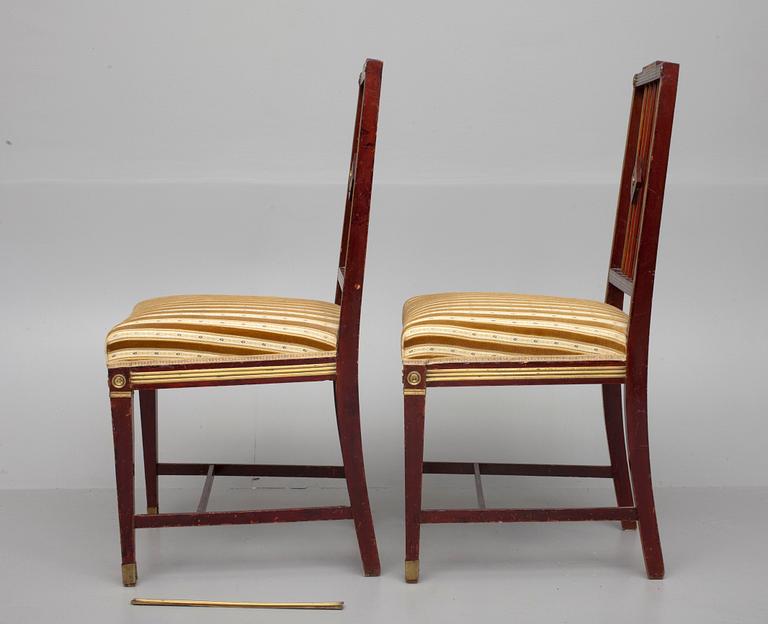 STOLAR, ett par, Jacob-stil, Ryssland 1800-talets slut.