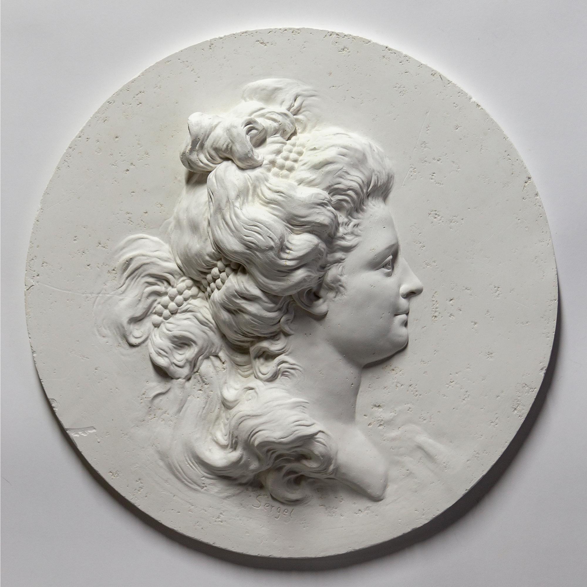 A 21th Century plaster relief, copy after J T Sergel.