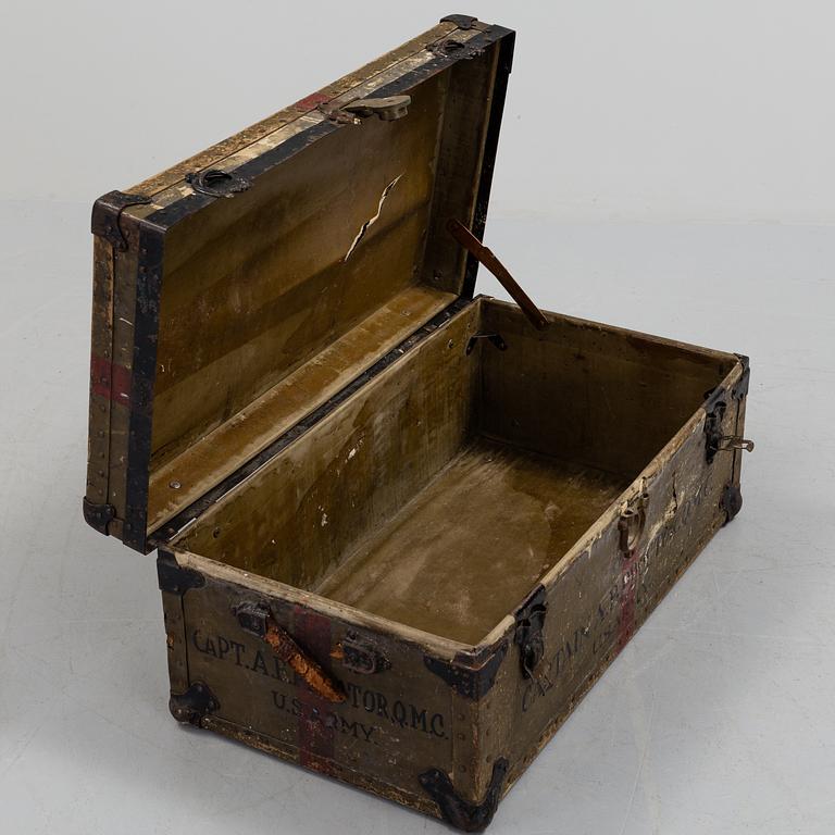 A 20 th century NEVER BREAK TRUNK, U.S. Army.