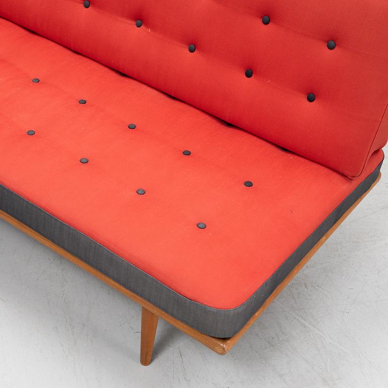 Peter Hvidt & Orla Mølgaard Nielsen, a corner sofa with table, 'Minerva', France & Daverkosen, Denmark, 1950's.