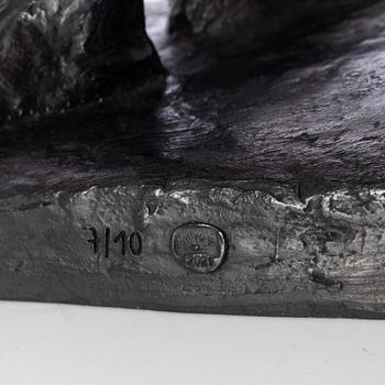 Gudmar Olovson, sculpture. Signed. Numbered. Foundry mark. Bronze, height 62 cm, length 32 cm.