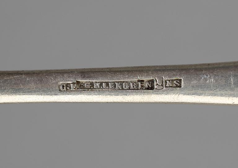 SKEDAR, 3+4+3 st, silver samt BESTICKSERVIS, 29 delar, nysilver, modell "Empire", bl.a. CG Hallberg.