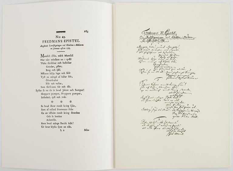 Peter Dahl, "Carl Michael Bellman: Fredmans Epistlar".