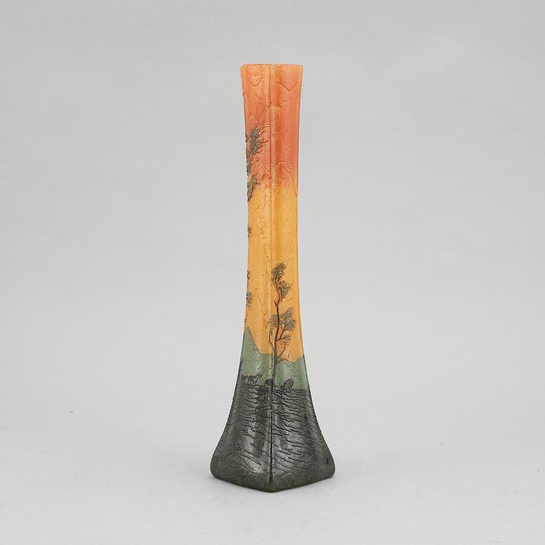 Legras & Cie, an Art Noveau glass vase, Saint-Denis, France.