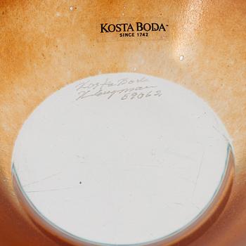 Kjell Engman, a glass bowl, Kosta Boda, signed.