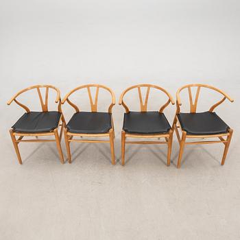 Hans J. Wegner, chairs, 4 pcs, "The Y-Chair" model CH-24, Carl Hansen & Søn, Denmark.