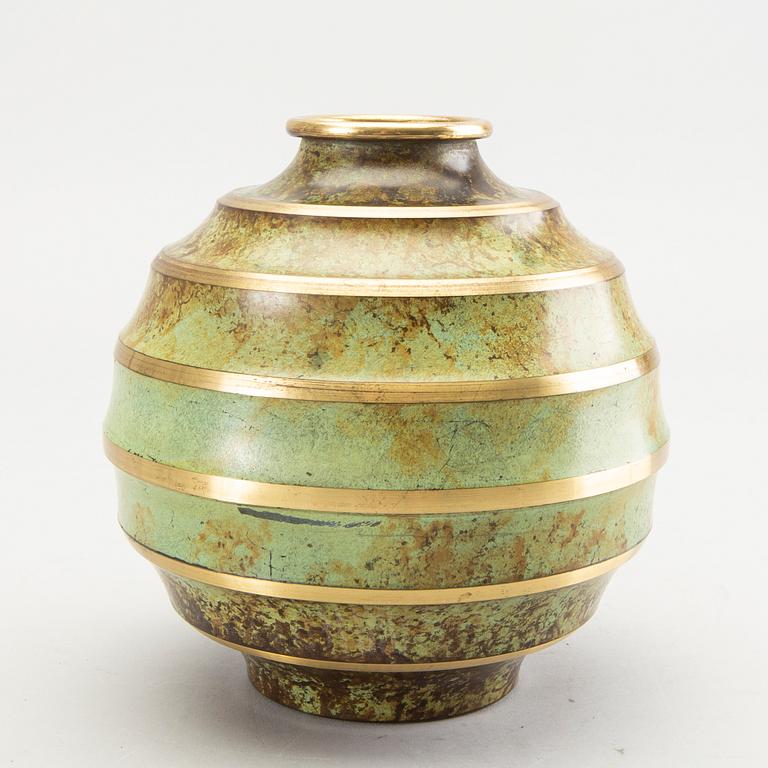 Vase, bronze, art deco, Svenska Metallverken, 1920's-30's.