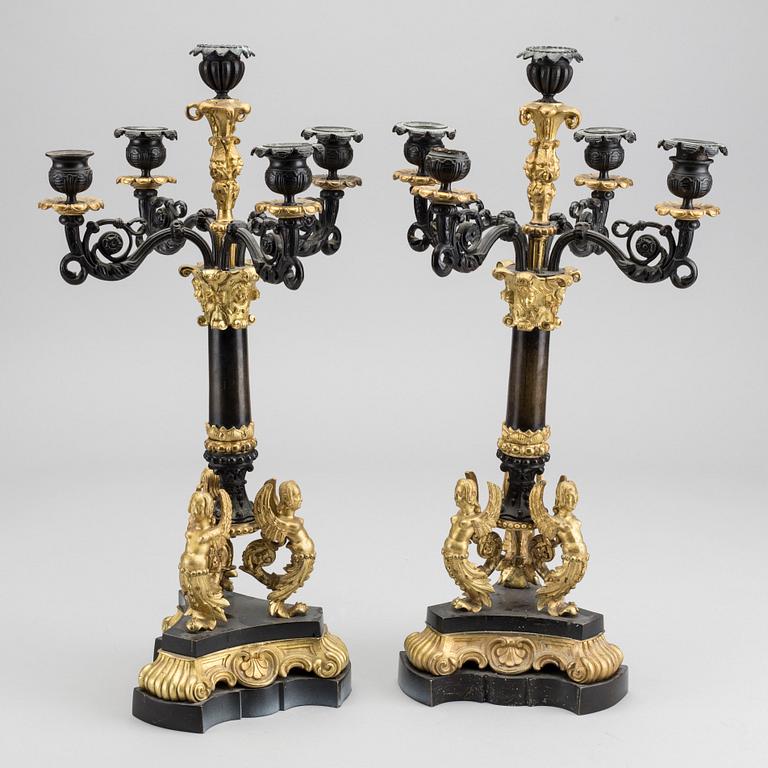 Chandelabra a pair, late 19th century.