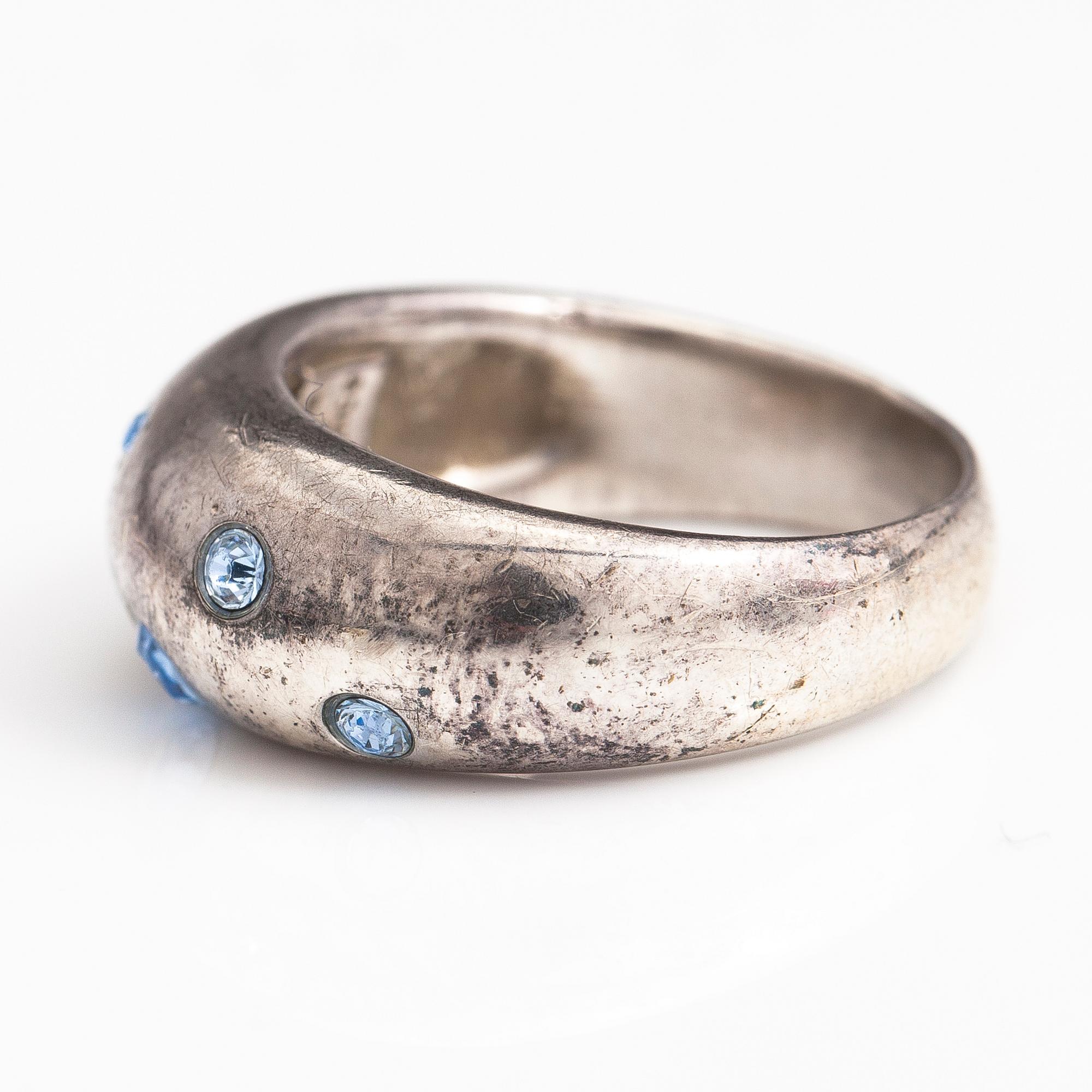 Saint laurent silver ring new arrivals