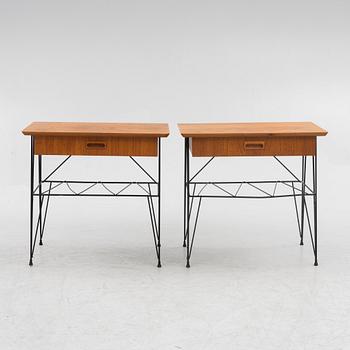 Bedside tables, a pair, Sweden, mid-20th century.