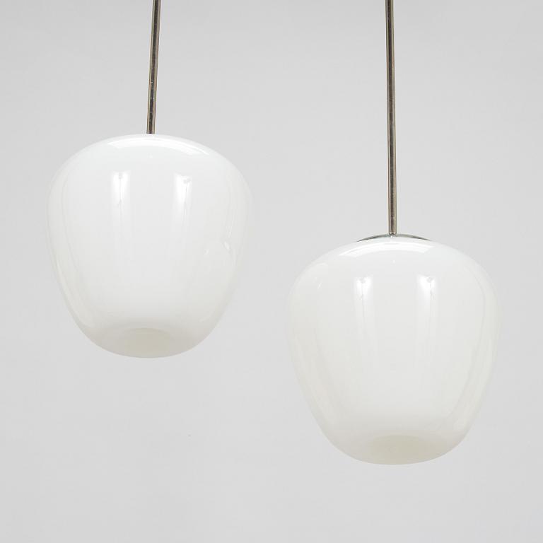 Gunnel Nyman, two 1940's pendant '81003' lights for Idman.