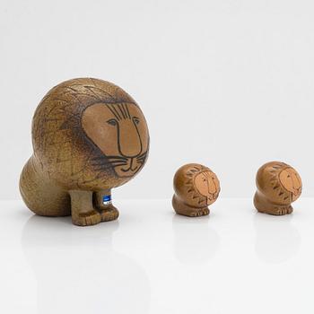 Lisa Larson, a set of three stoneware figurines, Gustavsberg.