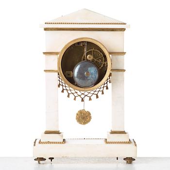 A Louis XVI late 18th century mantel clock by Antoine Gaulin (master in Paris 1788).