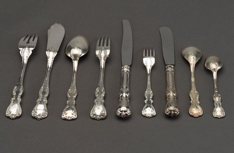 SILVER CUTLERY 70 PCS, C.G HALLBERG.