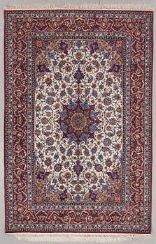 MATTA, old, Isfahan, part silk, ca 236 x 155 cm.