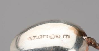 ATERIMIA, 22 kpl, hopeaa, erä. Erilaisia suomalaisia ja ruotsalaisia leimoja, 1900-luku. Paino 468 g.