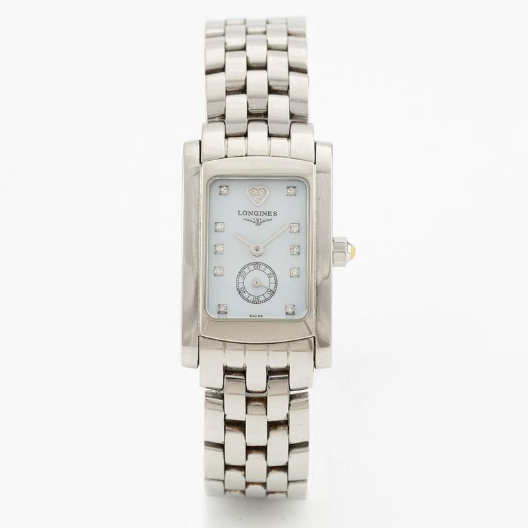 Longines, Dolce Vita, "mother of pearl diamond dial", armbandsur, 20 x 24,5 (30) mm.