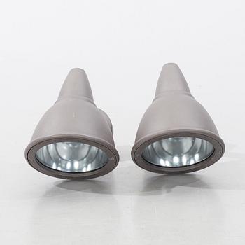 A pair of Hallvard Jakobsen 'Atrium' outdoor wall lamps, for Nirval, 21 century.