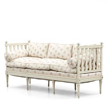 63. A Swedish Gustavian sofa, late 18th century.