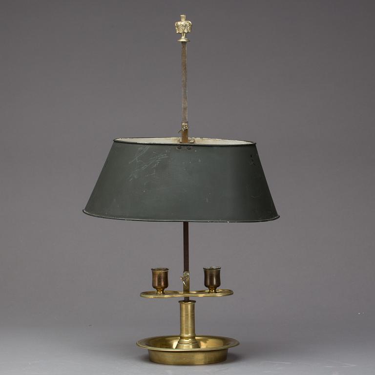 BORDSLAMPA, sk bouillottelampa. 1800-tal.