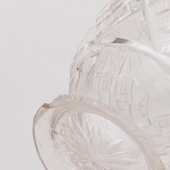 21 Russian glass punch mugs, the late 19th century.