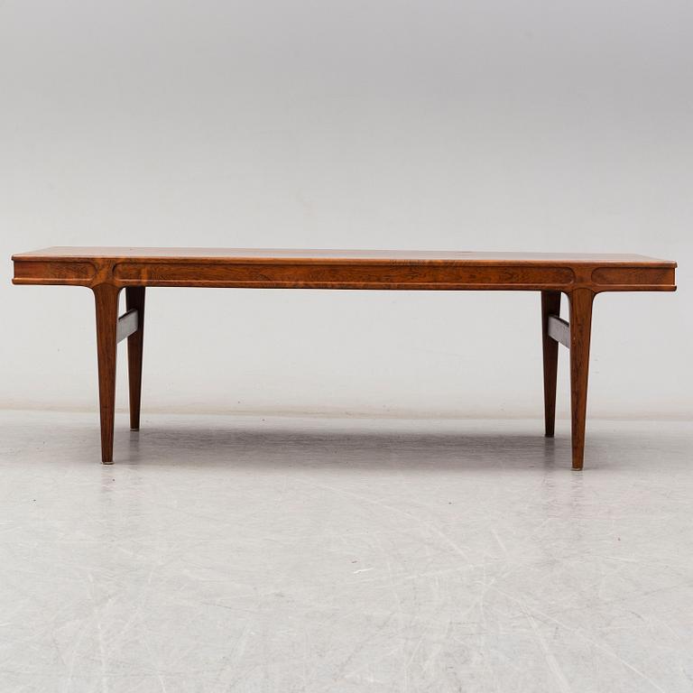 A 1960s rosewood and rosewood veneer coffee table by Johannes Andersen.