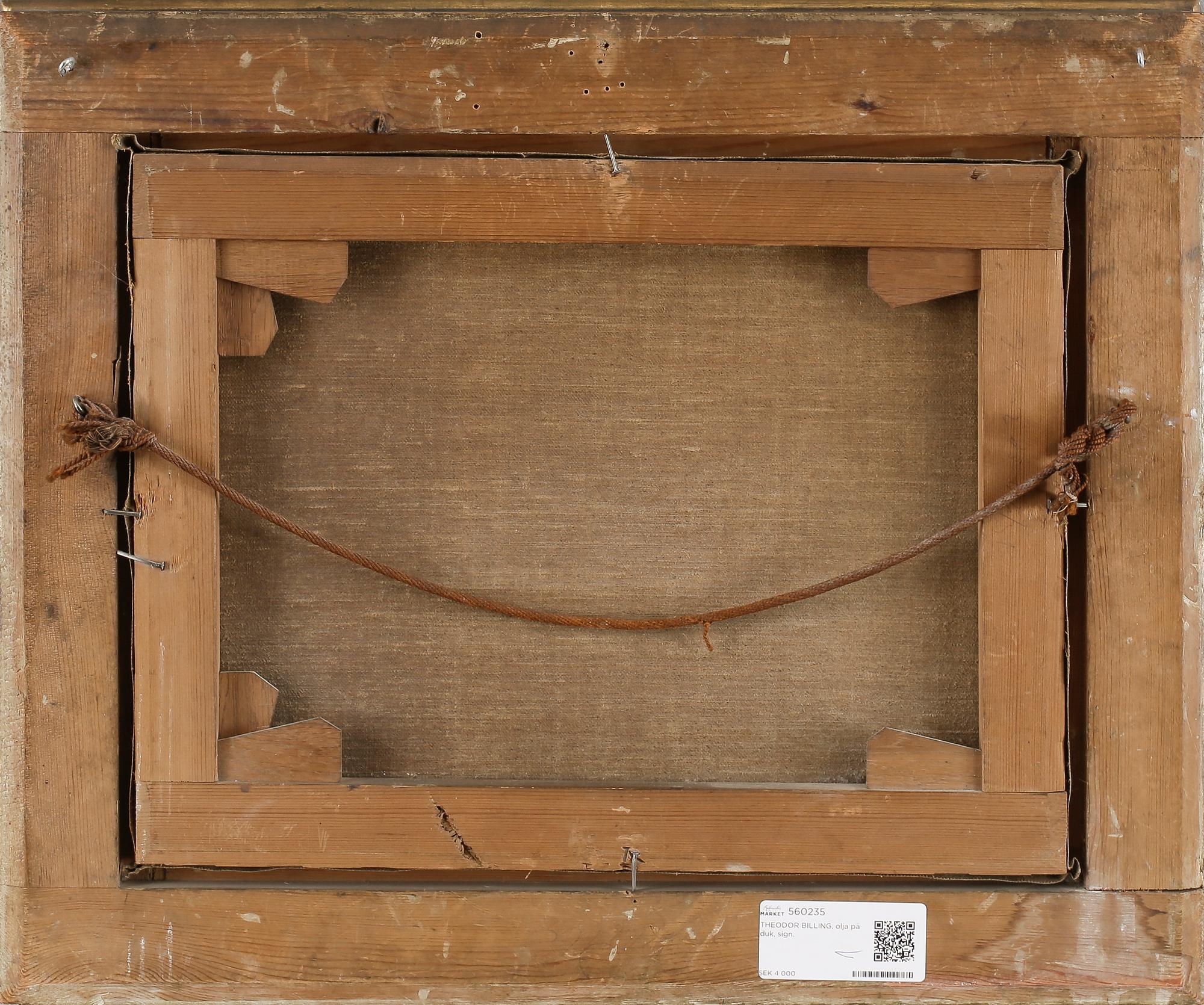 THEODOR BILLING, olja på duk, signerad.