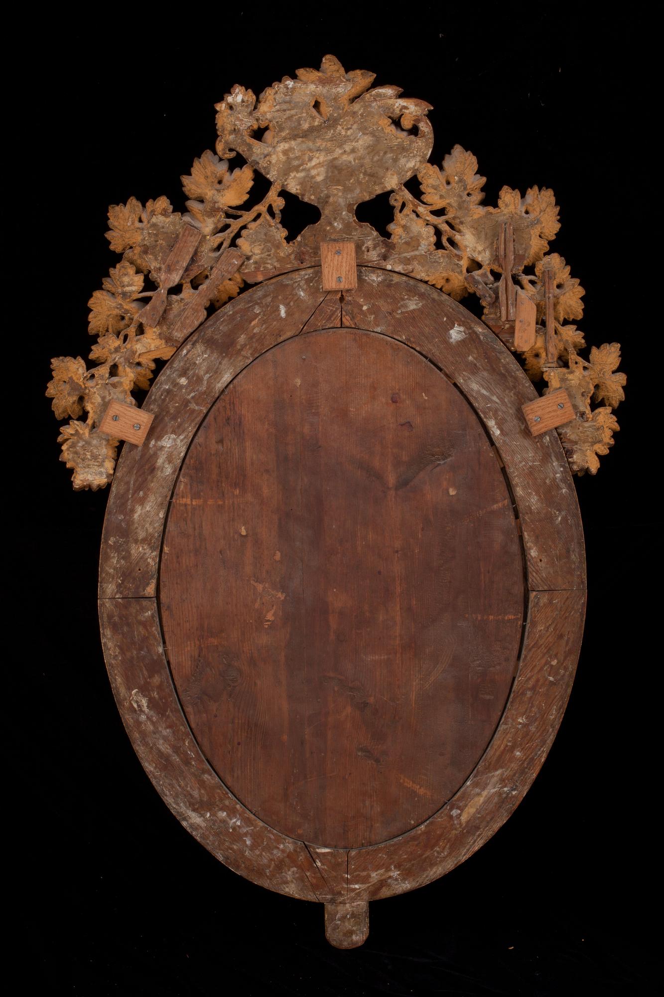SPEGELLAMPETTER, för två ljus, ett par. Sverige, 1800-talets början. Empire.