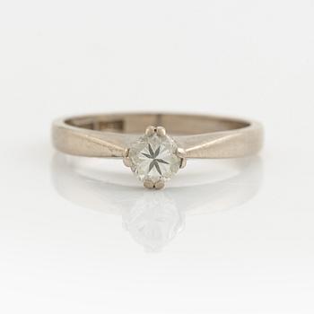 Ringar 3 st,  18K vitguld med briljantslipade diamanter.
