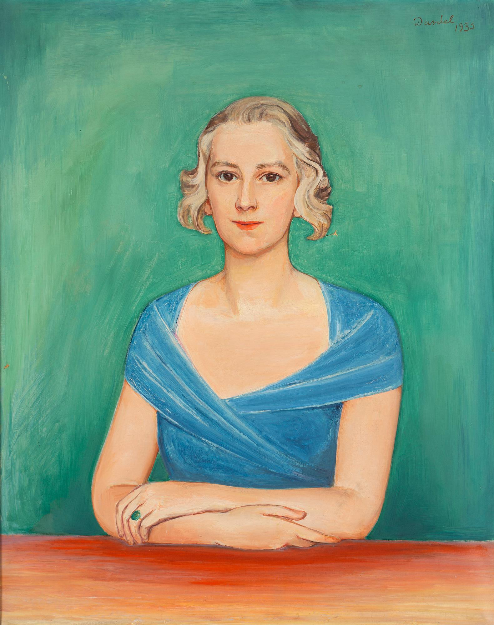 Nils Dardel, Nils von Dardel, olja på duk, signerad och daterad 1935.